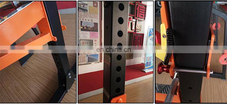 A multifunctional fitness machine squat horizontal push rack with single pull bar for the gym