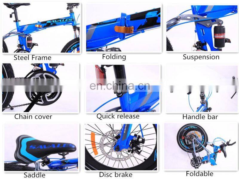 Good quality hot selling steel frame foldable 18 inch children bike with disc brake