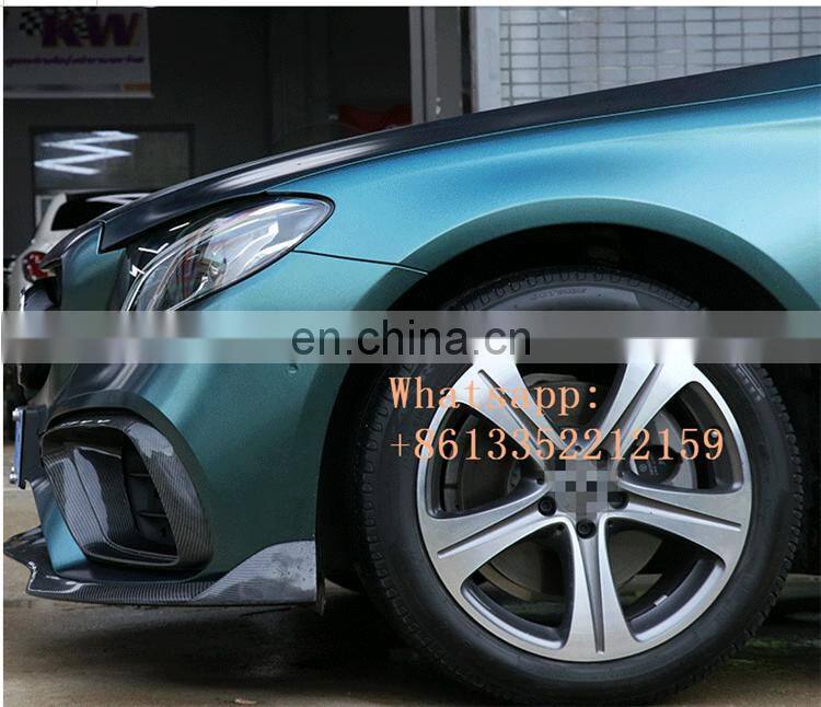 E-CLASS W213 b style carbon fiber front lip and carnard fit for 2014y~2017y W213 E63 front bumper and front lip cover
