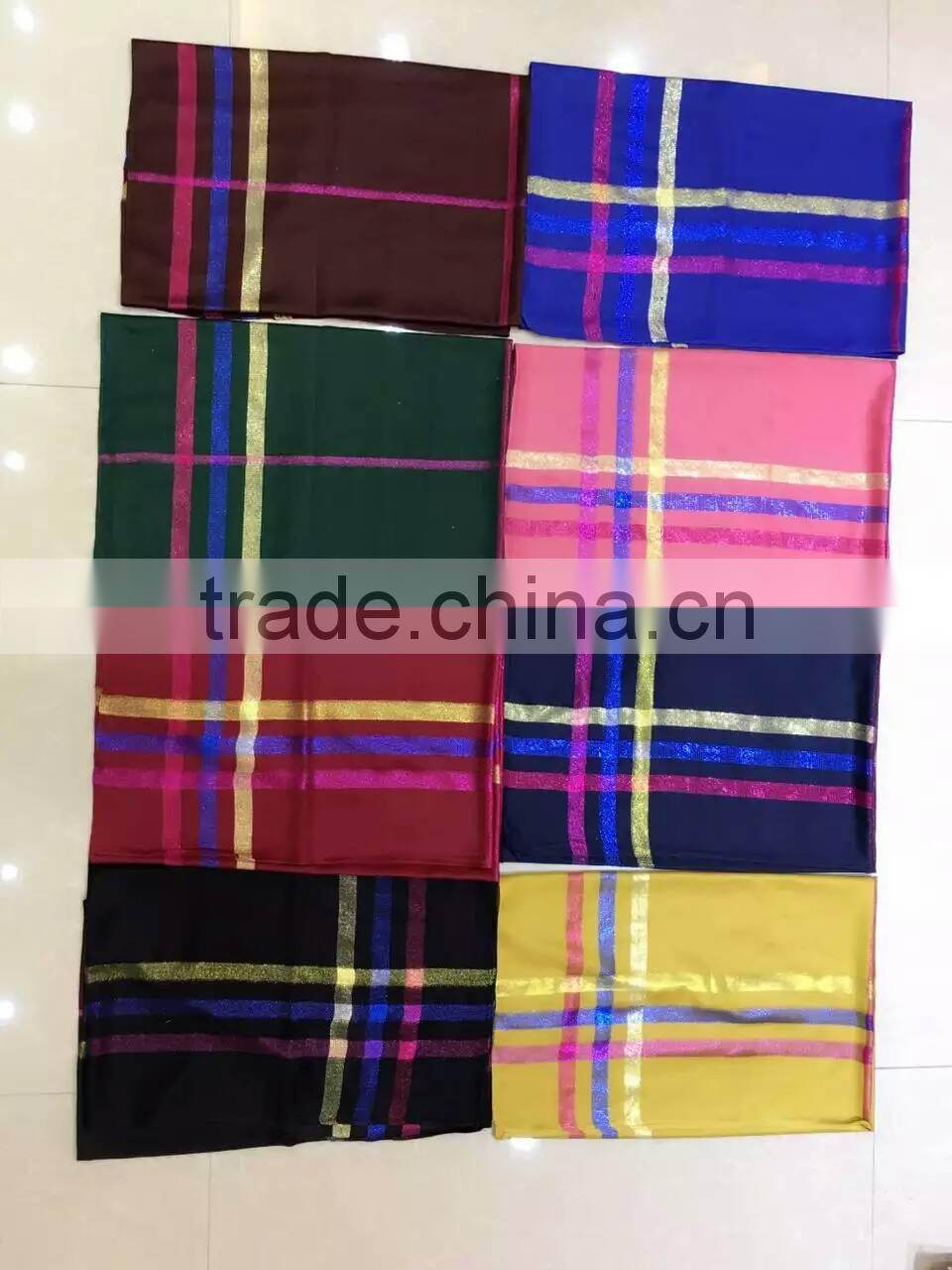 NEW 2016 90*90cm golden line muslim square scarf