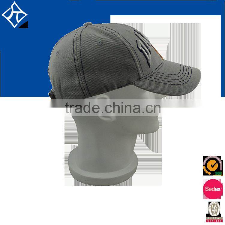 custom heavy brush 100% cotton head baseball cap manufacture