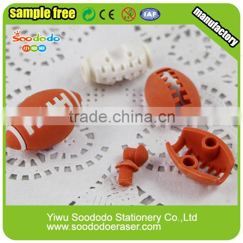 3D American football eraser