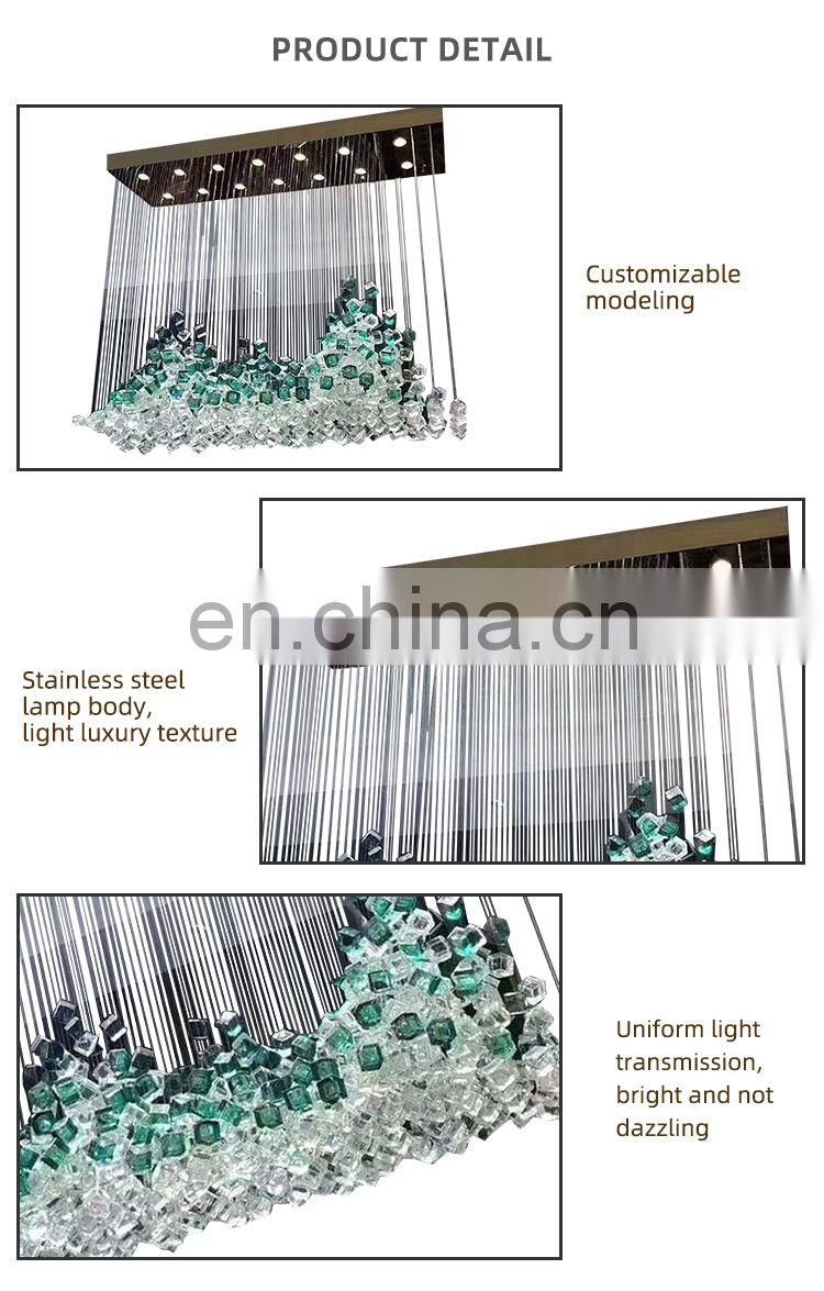 HUAYI Hotel Project Unique Design Specialized Hotel Customized Modern Chandelier Pendant Light