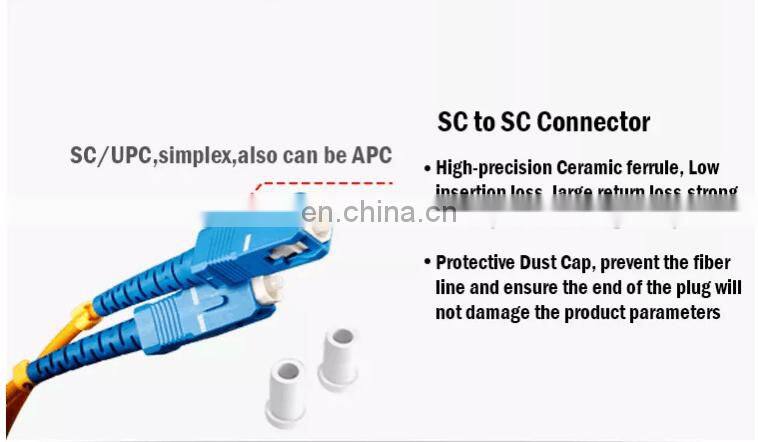 Sc APC-Sc Upc 3m Simplex Mode 2.0mm or 3.0mm FTTH Optical Patchcord Jumper