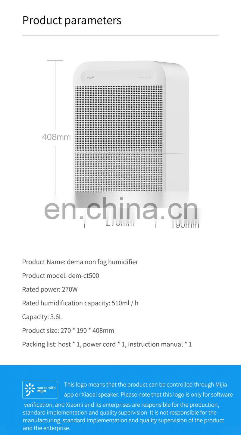 New Mijia Deerma Fog free air humidifier 510ml/h intelligent household mute bedroom water air conditioner pregnant women and inf