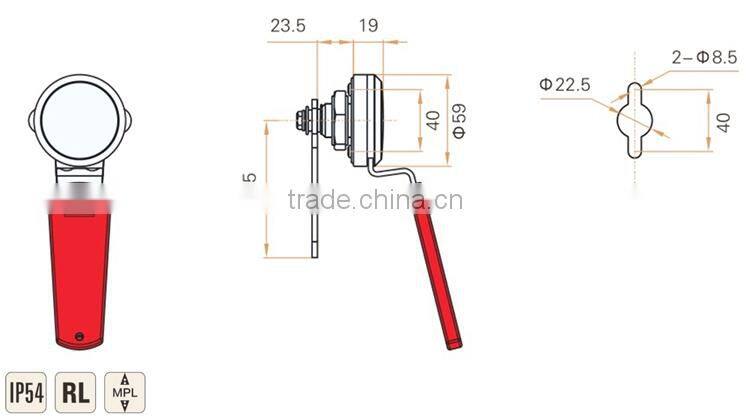 2015 FEILEI MS812-1 customize quarter turn cam lock with red handle