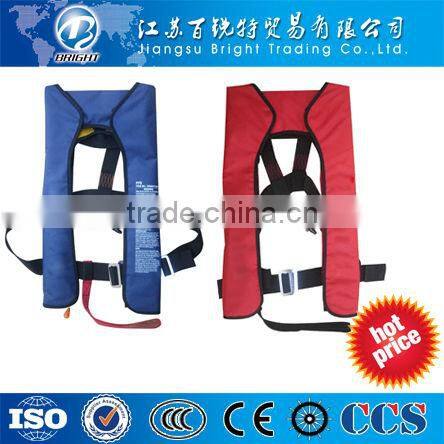 China Manufacturer 150n inflatable life jacket for adult