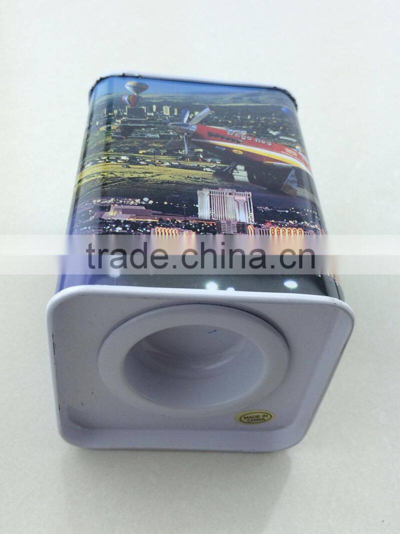 Result the piggy coin bank tin cans