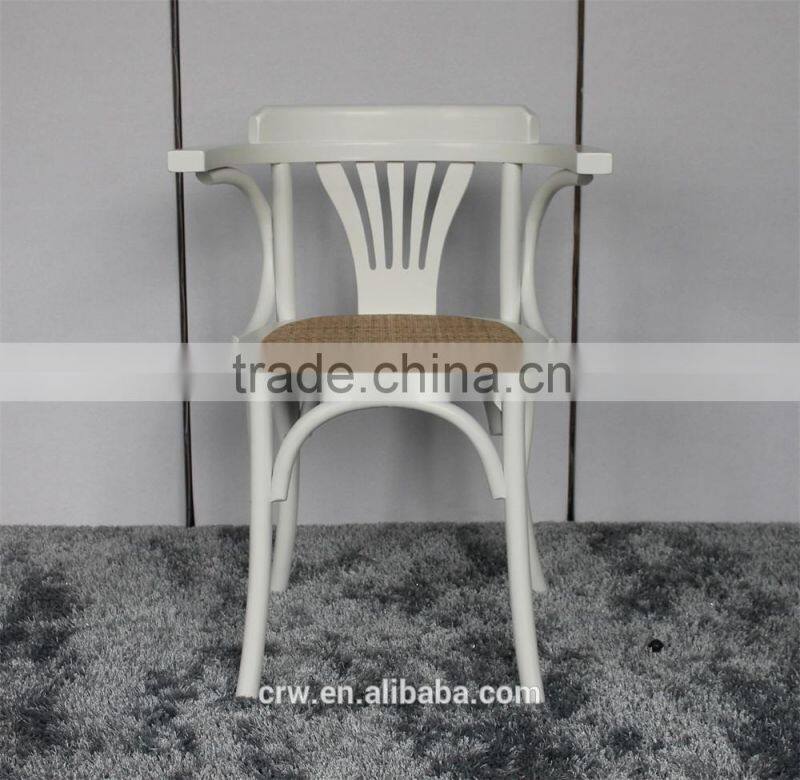 RCH-1522 High Quality Dining Furniture White Windsor Armchair