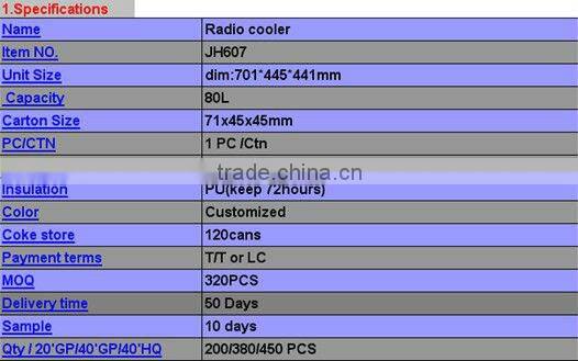Luggage air radio cooler