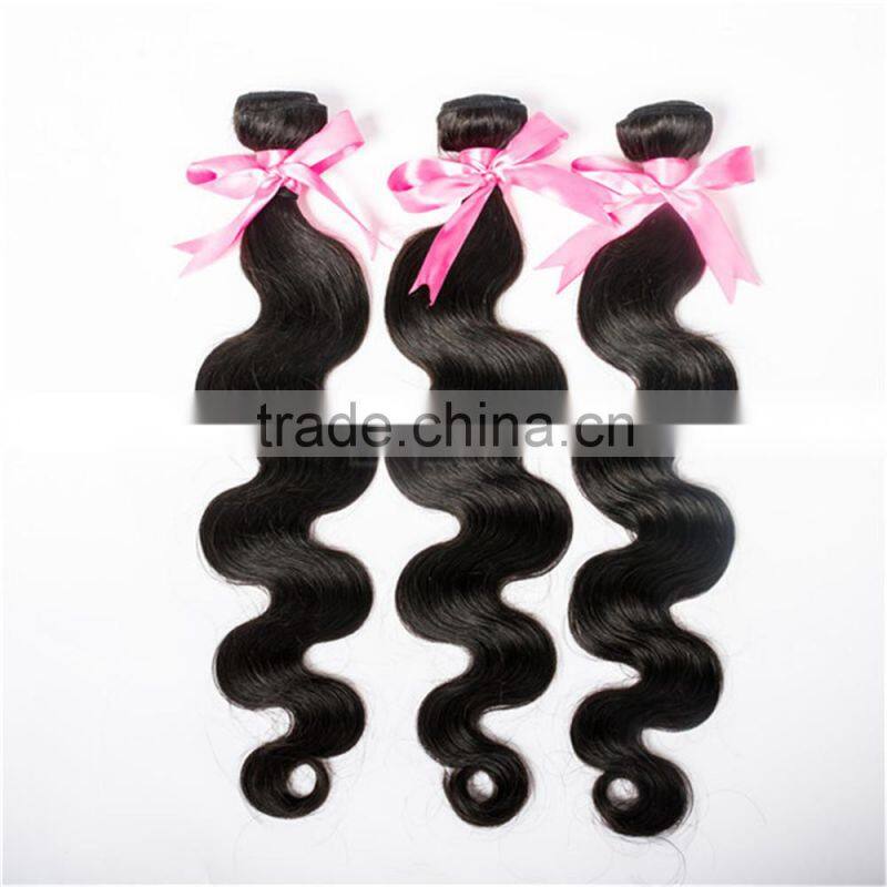WJ005 Human hair weave beauty 7a grade virgin unprocessed natural brazilian body wave hair natural color