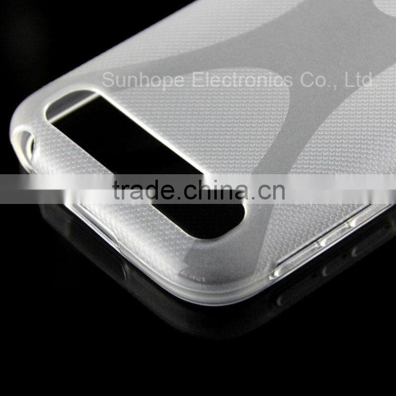 Neutral non-slip mate soft X wave TPU mobile cell phone cover case shell for Blackberry BB Classic Q20