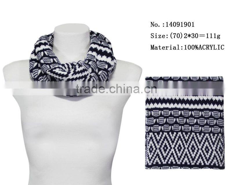 geometric custom made infinity scarf girls winter dress neckwear scarfs