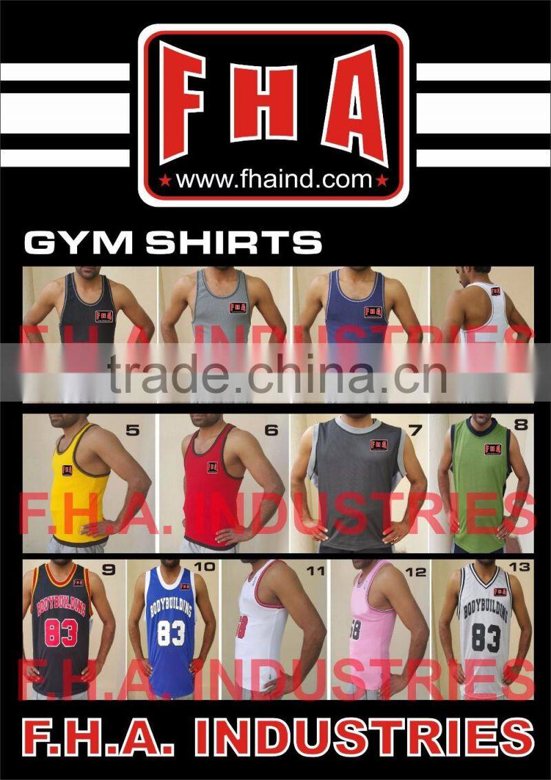 Y-Back Singlet Shirt Workout Stringer Muscle Vest Men Gym Apparel Bodybuilding Tank Top Clothing by FHA INDUSTRIES PAKISTAN