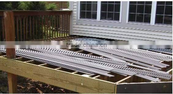 Corrogated Fiberglass Board Used as Underlay for Deck