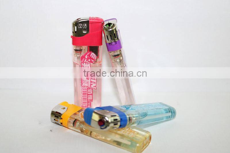 Transparent logo mark print plastic material disposable cigarette electronic lighter