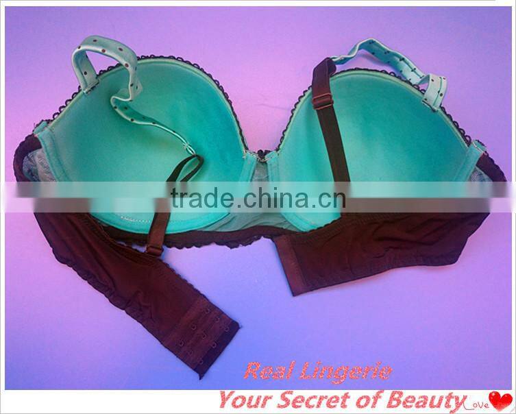 Plus Size Satin Bra w/Lace Up, High Quality Bra