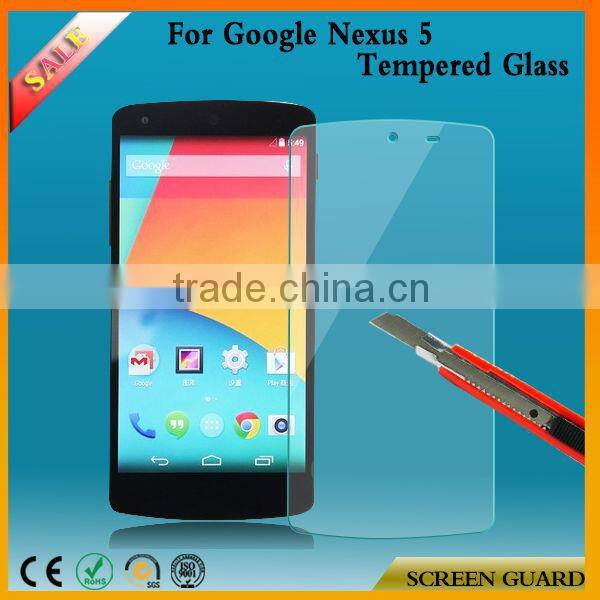 Manufacturer!! Anti-shock Anti-scratch Tempered Glass Screen Protector For Google Nexus 5