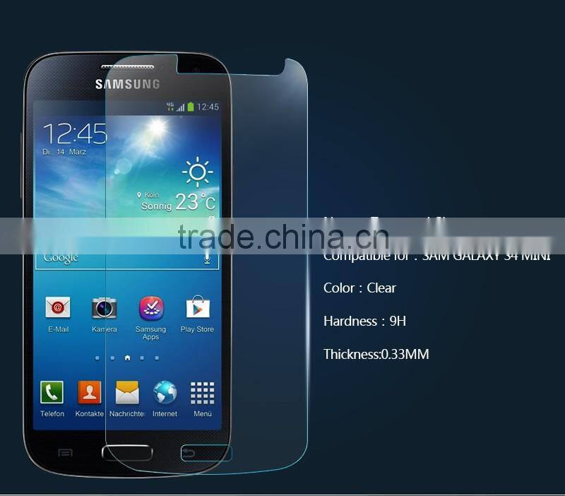Top selling 0.33mm tempered glass screen protector for Samsung galaxy S4 mini