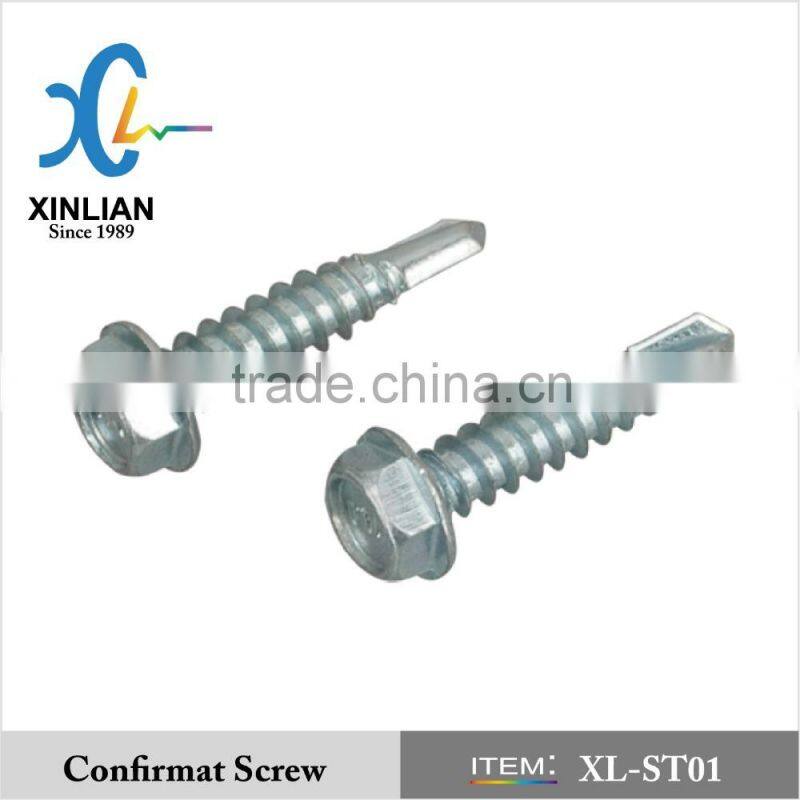 factory customized galvanized hex head self drilling screw , self drilling roofing screw with EPDM rubber washer