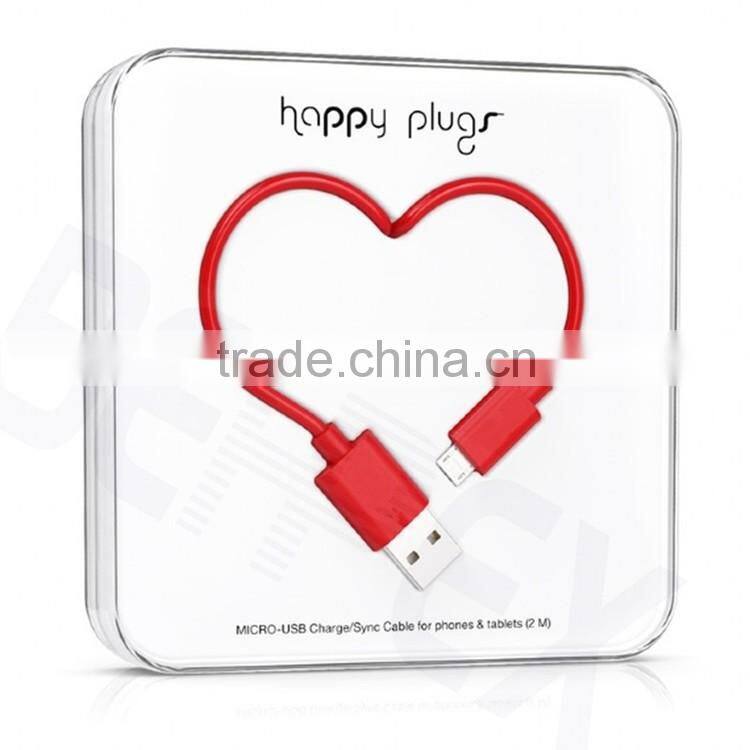 Happy Plug Design Micro USB Data Chargeer Male for Samsung