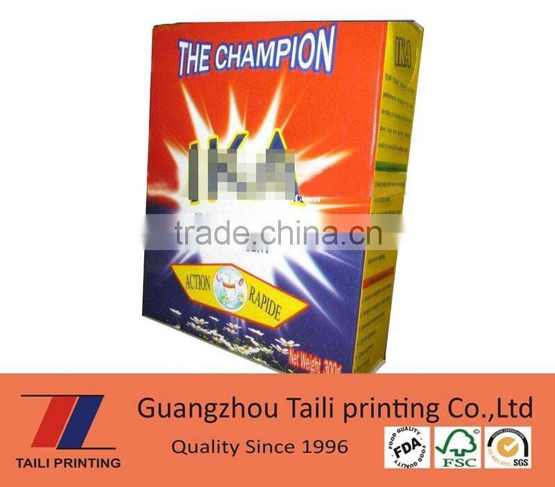 Custom full color paper detergent powder box printing