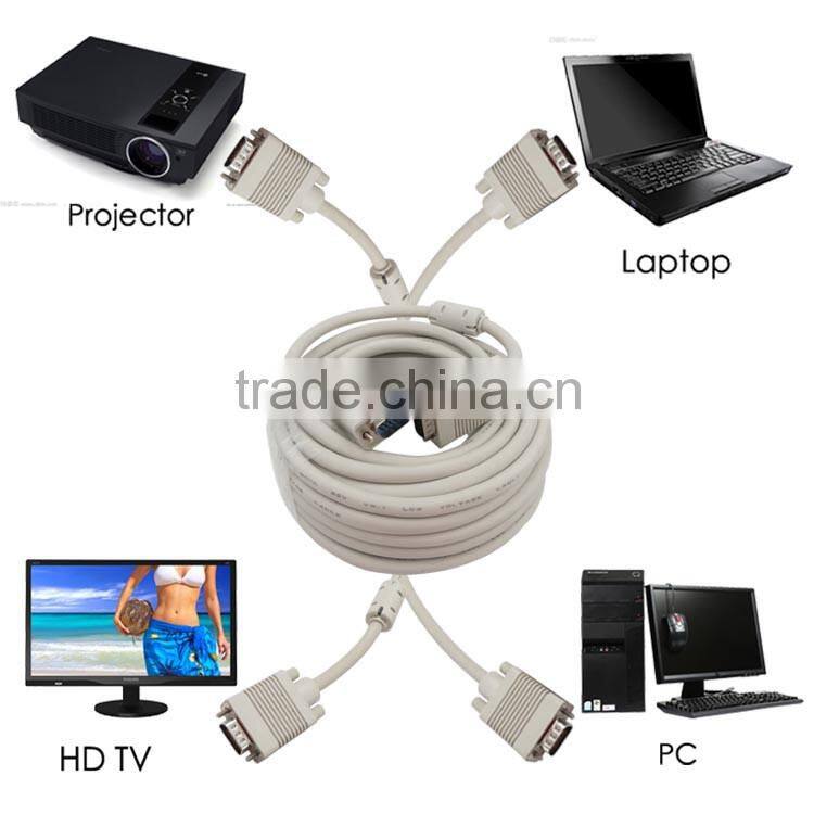 SLT 30M VGA Male to VGA Male Cable 15pin for computer monitor projector laptop hdtv LCD etc multimedia