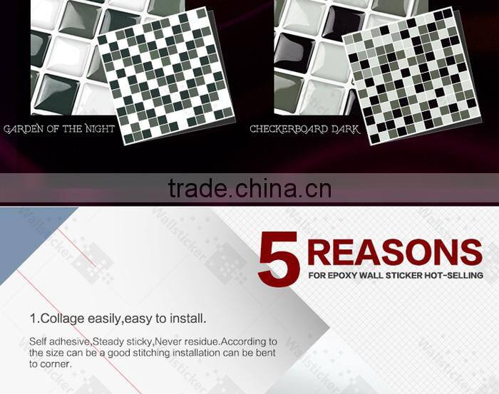 Hot sale offest printing process eco-friendly kitchen tile sticker