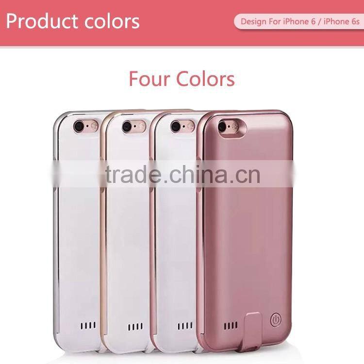 Rose gold color,no chin,high-grade,high quality battery case for iphone 6/6s