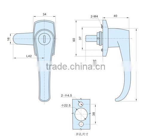 High quanlity Zinc Alloy Lever Handle Lock for Wooden Door