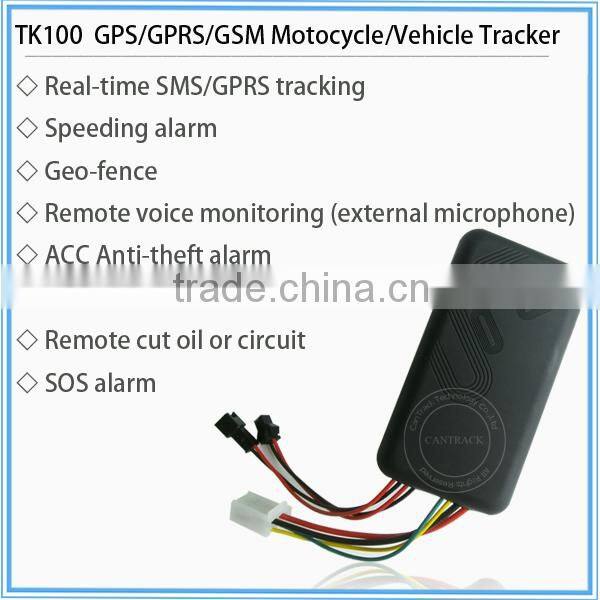 Gps car tracker design best-selling car e-bike gps tracker tk100 GT06