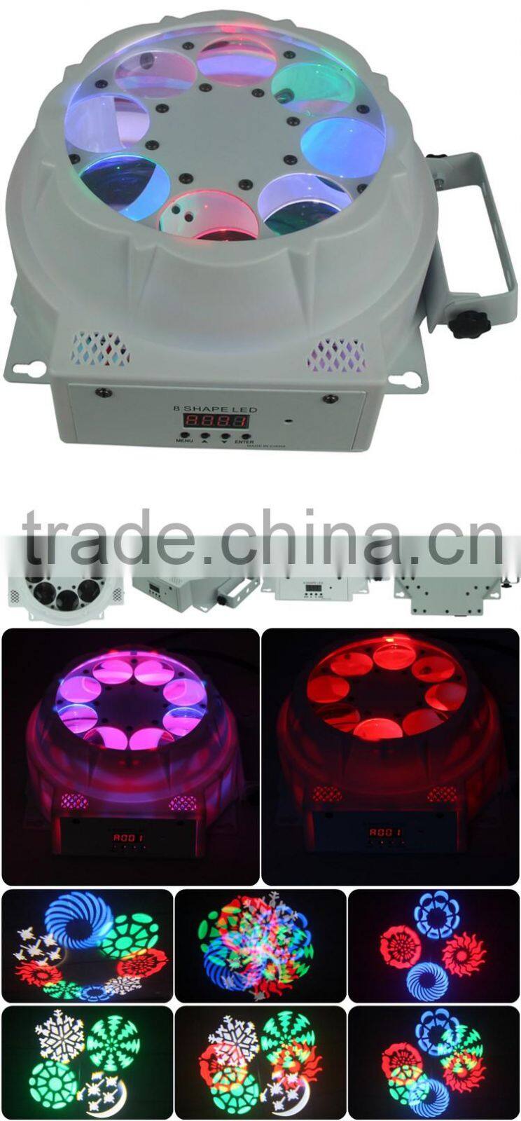 8pcs music activated led disco 3w rgb spotlights for night clubs