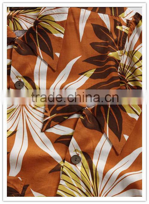100% Cotton Fabric Foreign Trade Men Hawaiian Shirts