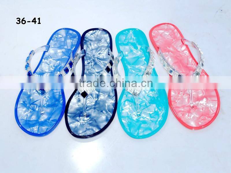 New Design Colorful change color Pvc jelly Flip Flop