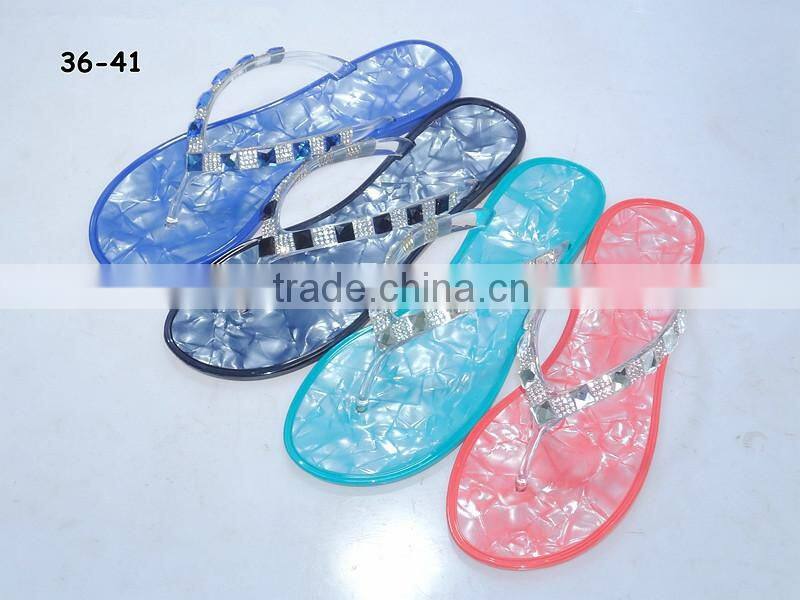 New Design Colorful change color Pvc jelly Flip Flop