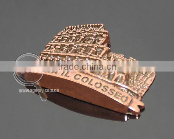 3D Italy The Roman Colosseum Souvenirs Fridge Magnet Rose Copper Roma Il Colosseo Metal Customization Magnet