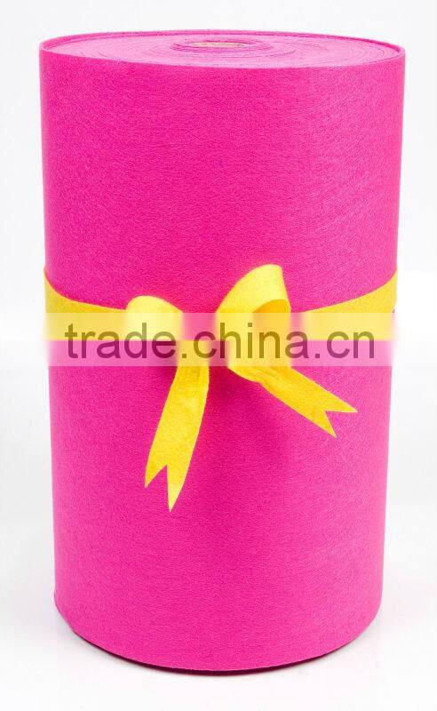 needle punched pink non woven felt