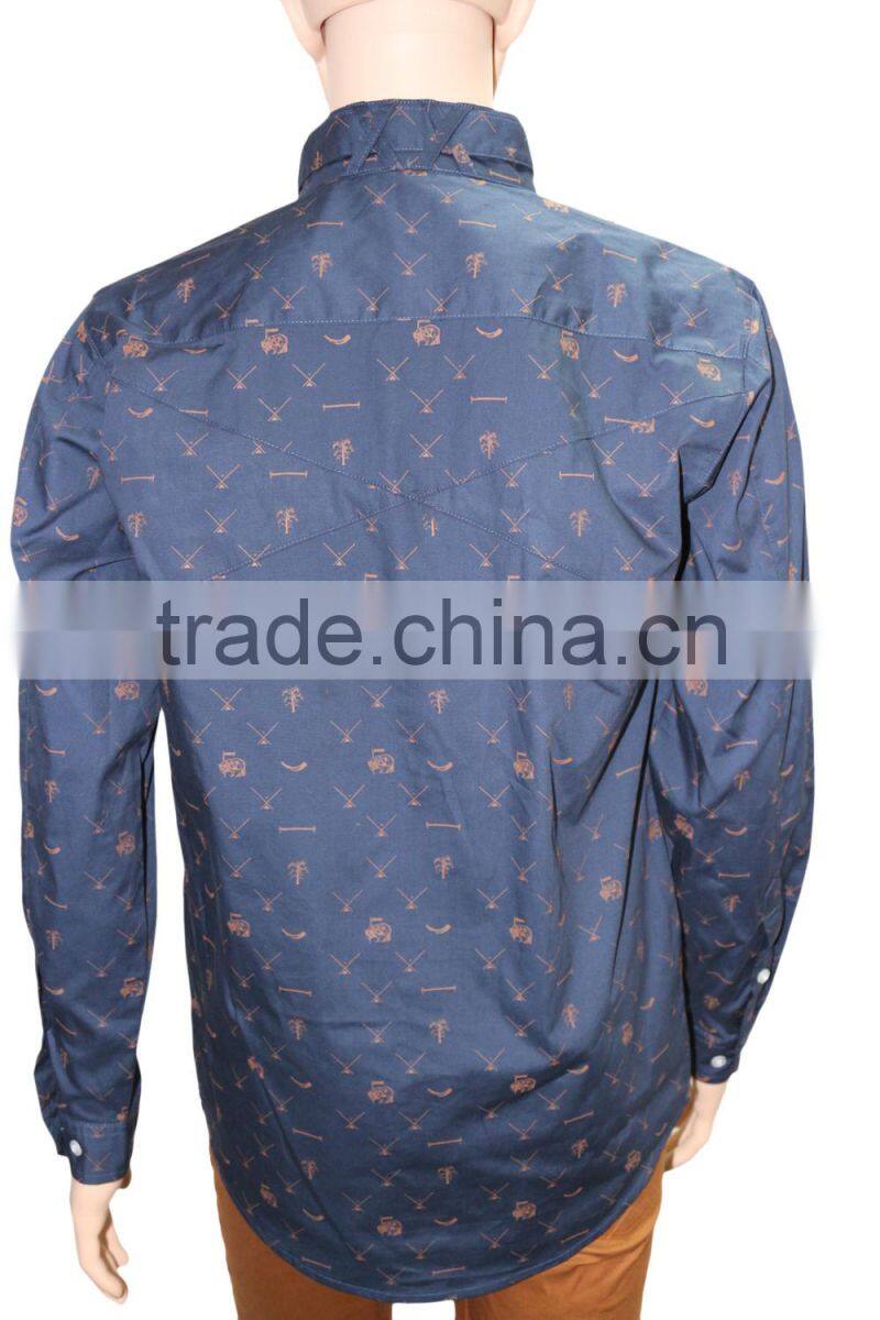 Long sleeve cotton mens shirts