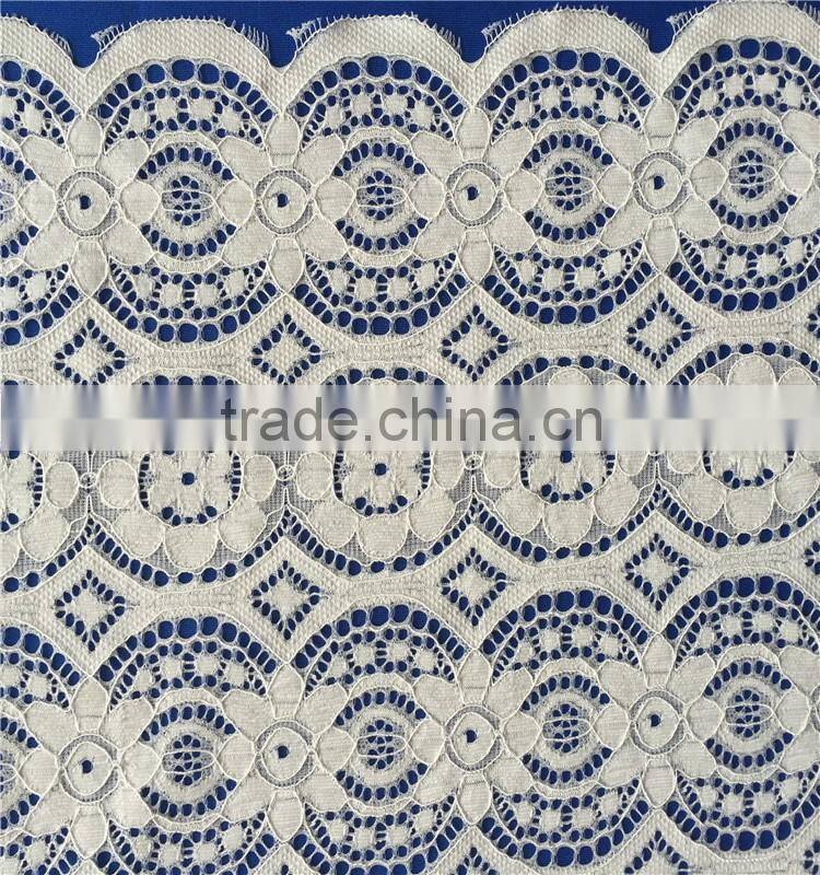 Global Elastic Fashionable navy blue lace dress fabric