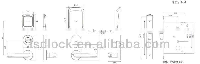 LSD8208 Wireless Network Hotel Lock