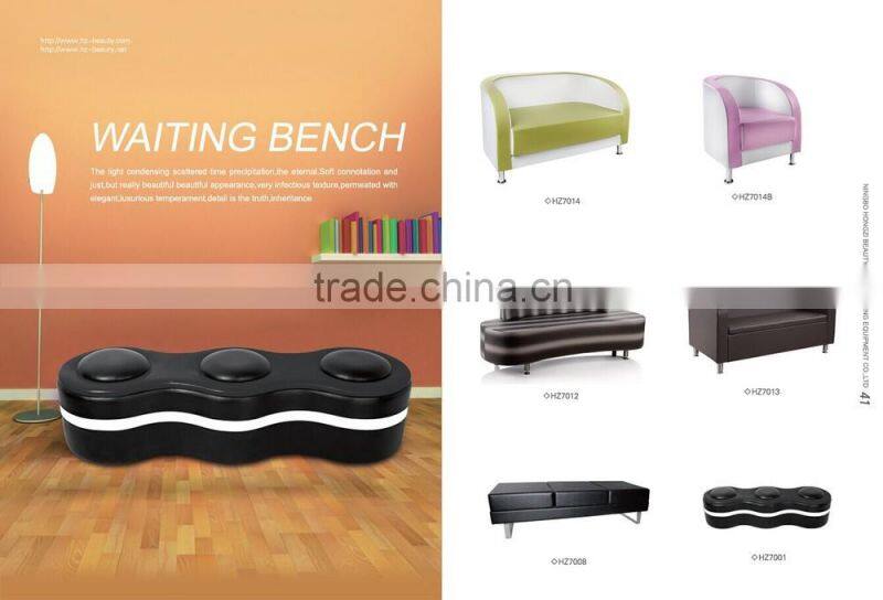 2015 High quality PVC/PU leather salon waiting chair for sale
