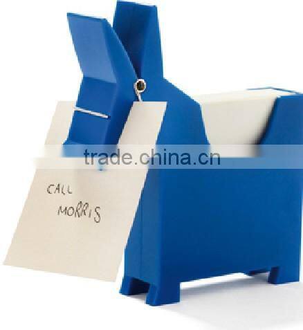 Pony Desktop Memo Note Holder Stand Office Gift With Pen Clip,Bk4111