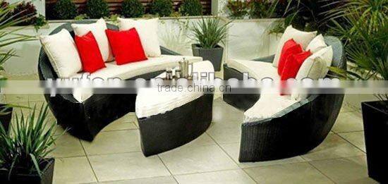 outdoor synthetic rattan furniture aluminium beach bed