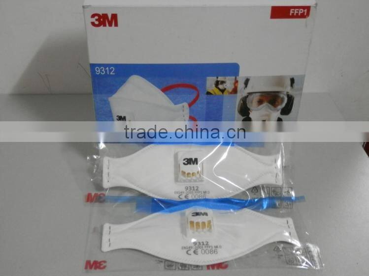 EN149:2001 FFP1 3M 9312 face mask with valve, 3M 9312 FFP1 nebulizer mask