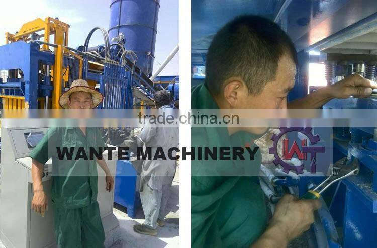 WANTE BRAND new generation product QT8-15 fully automatic concrete block making machine line