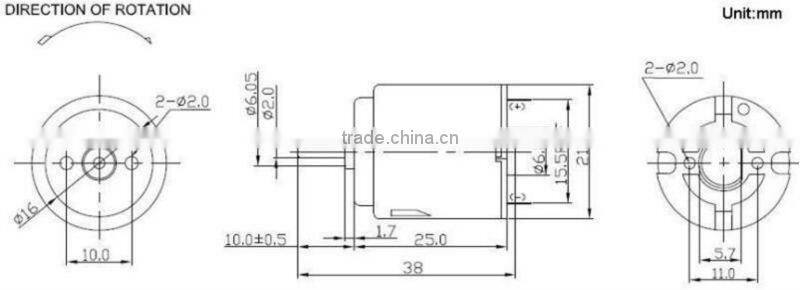 6v Coin type or column type small dc vibration motor