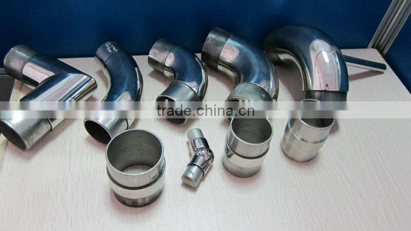 steel tube corner connectors for balcony / terrace deck railing baluster