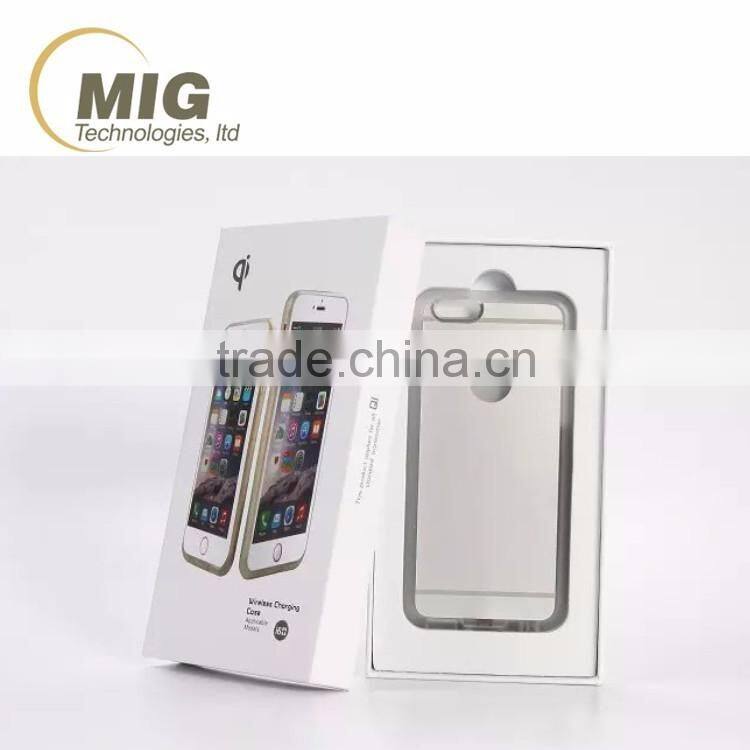 Qi Wireless Charger Receiver case for iphone 6/6s plus, Portable wireless charger receiver case cover for iphone 6 plus