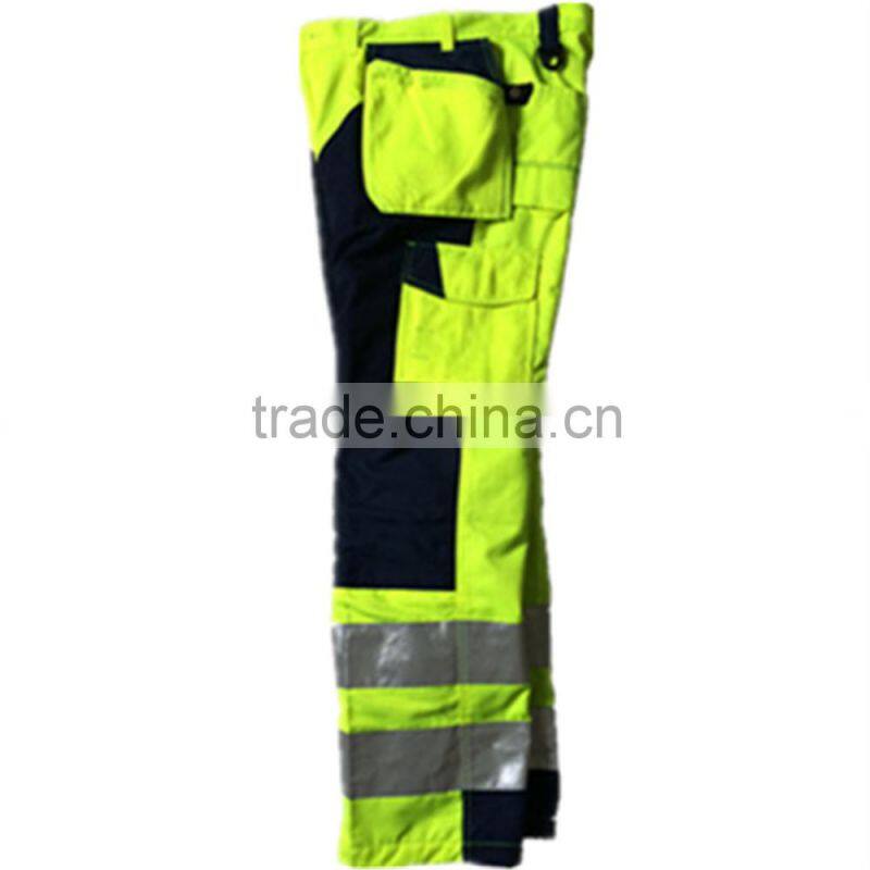 Fluorescent Reflective Working Pants with Multi-pockets Made in China