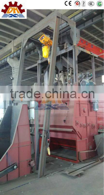 Turnkey service QR3210 tumble belt shot blasting machine with load&unload system